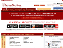 Tablet Screenshot of classicalarchives.com